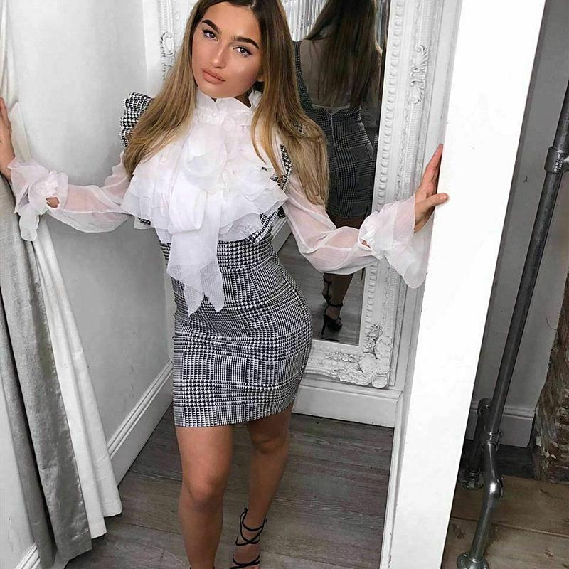 2025 Dámské jarní/podzimní šaty bez rukávů s volánovými ramínky a zipem na boku