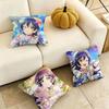 LoveLiveE School Idol Project Pillow Case Square DoubleSided Sofa Cushion Cover Bedroom Bedside Pillow Gift