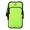 Unisex Solid Color Zip Waterproof Nylon Running Armband Bag with Earphone Hole