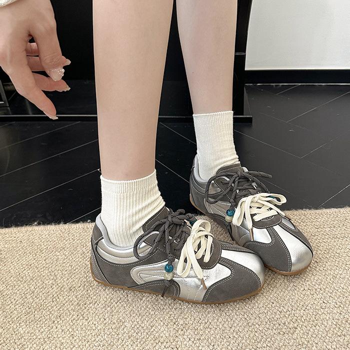 

Inner height increase casual fashion moral training shoes women s 2025 autumn new retro lace-up light Forrest Gump shoes sports shoes 40 темно-серого