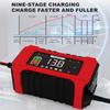 12V Fully Automatic Car Battery Charger Pulse Repair LCD Battery Charger for Auto Motorcycle Lead Acid Battery Smart Charging
