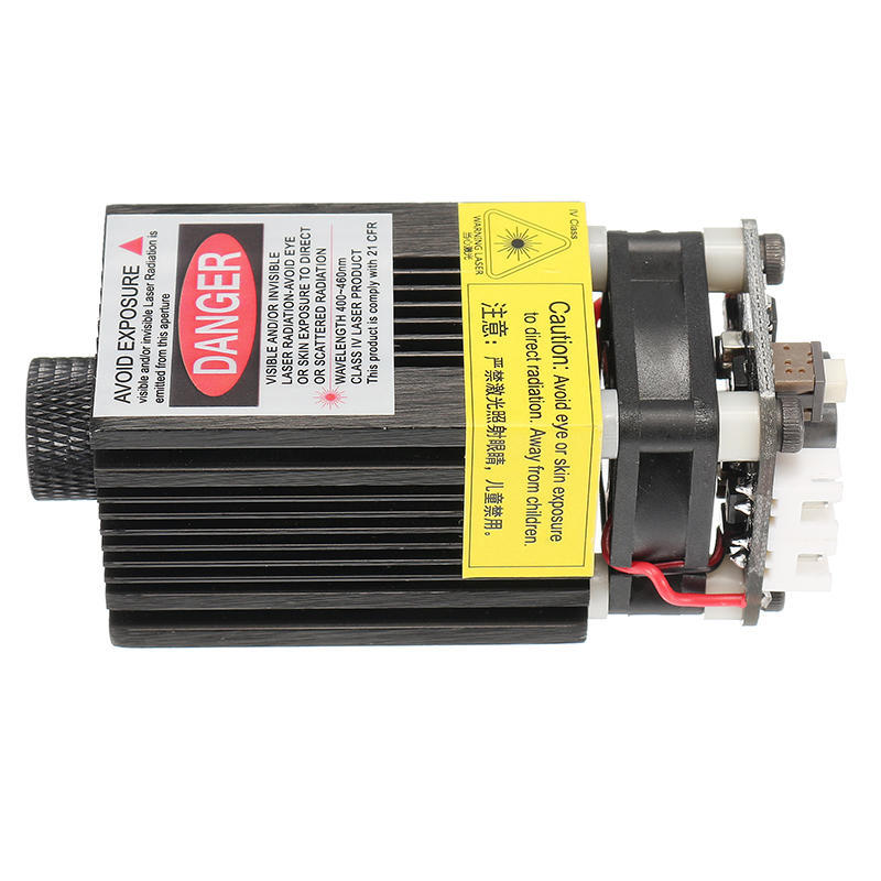 2.3W 445nm Módulo láser azul enfocable TTL PWM Adaptador de corrient 2.3W 445nm Módulo láser azul enfocable TTL PWM Adaptador de corrient