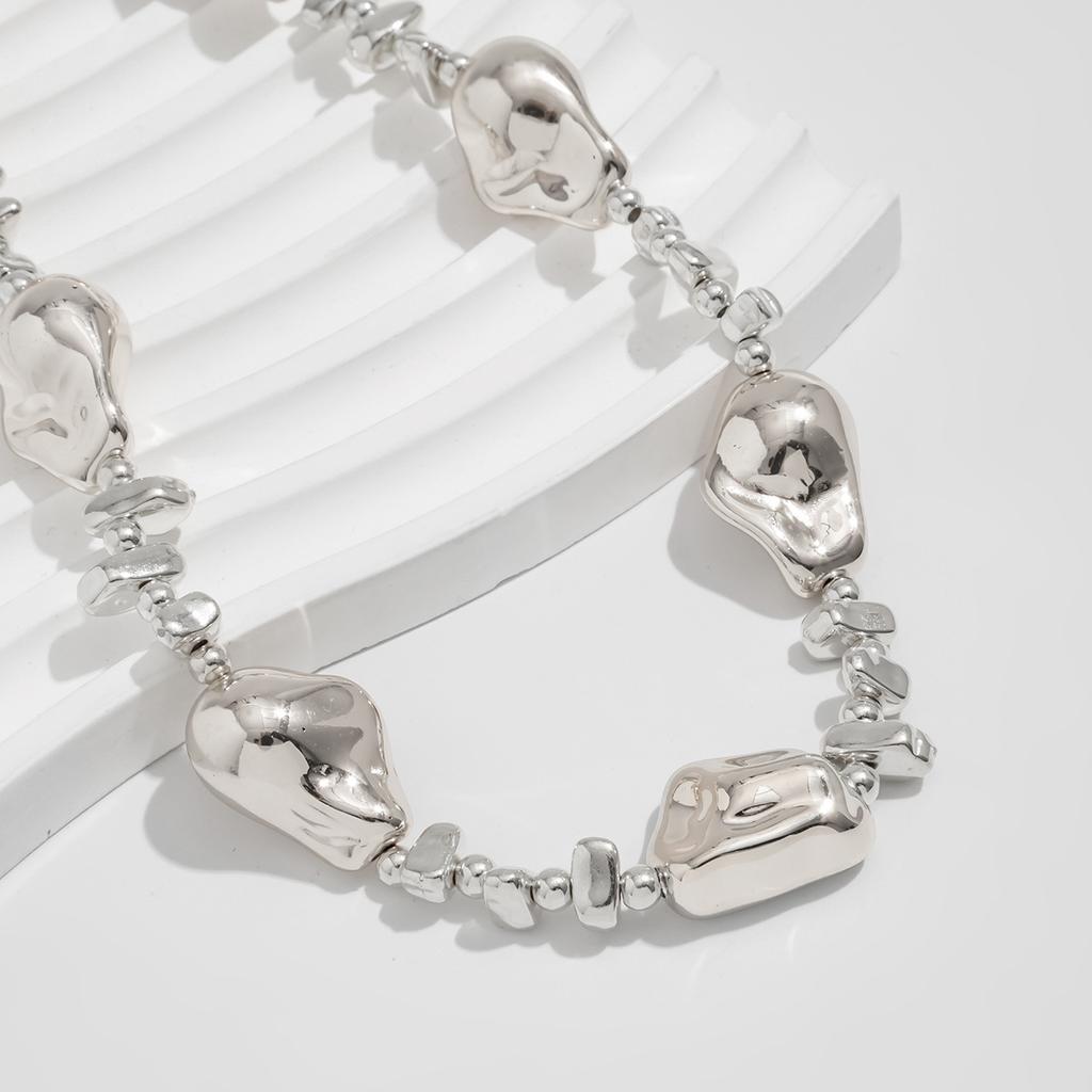 Accessories, Personalized Trend Special-shaped Pearl Necklace, Five-pointed Star Special-shaped CCB Copper-clad Iron Chain Neck Chain.