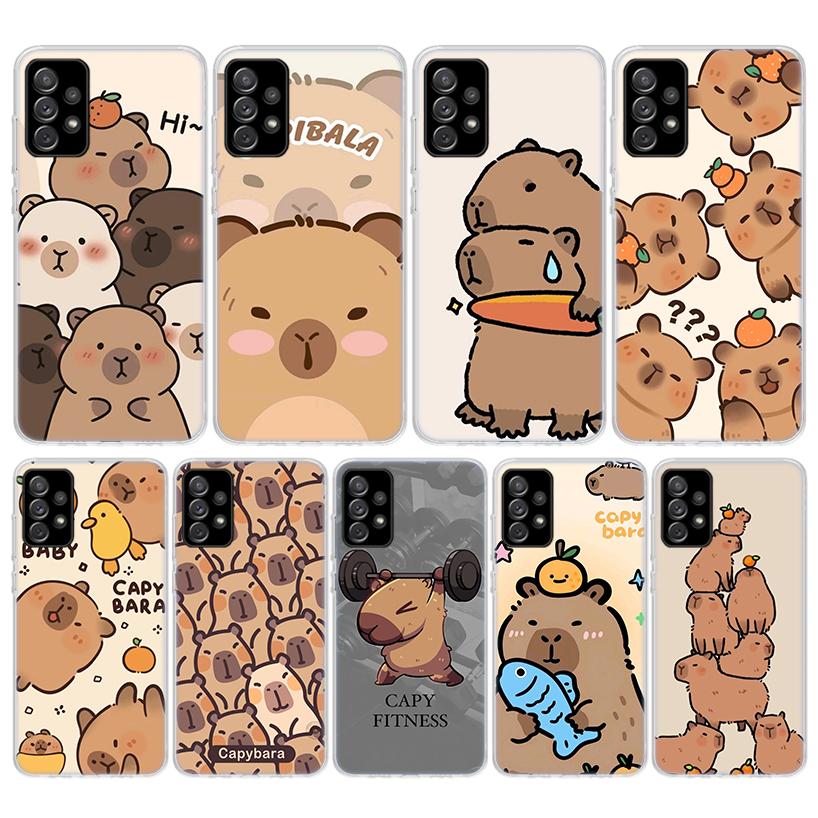Funny Capybara Cartoon Animal Silicon Phone Case For Samsung Galaxy Note 20 Ultra 9 8 10 Pro S10 Lite S9 Plus S8 + S7 Edge Cover