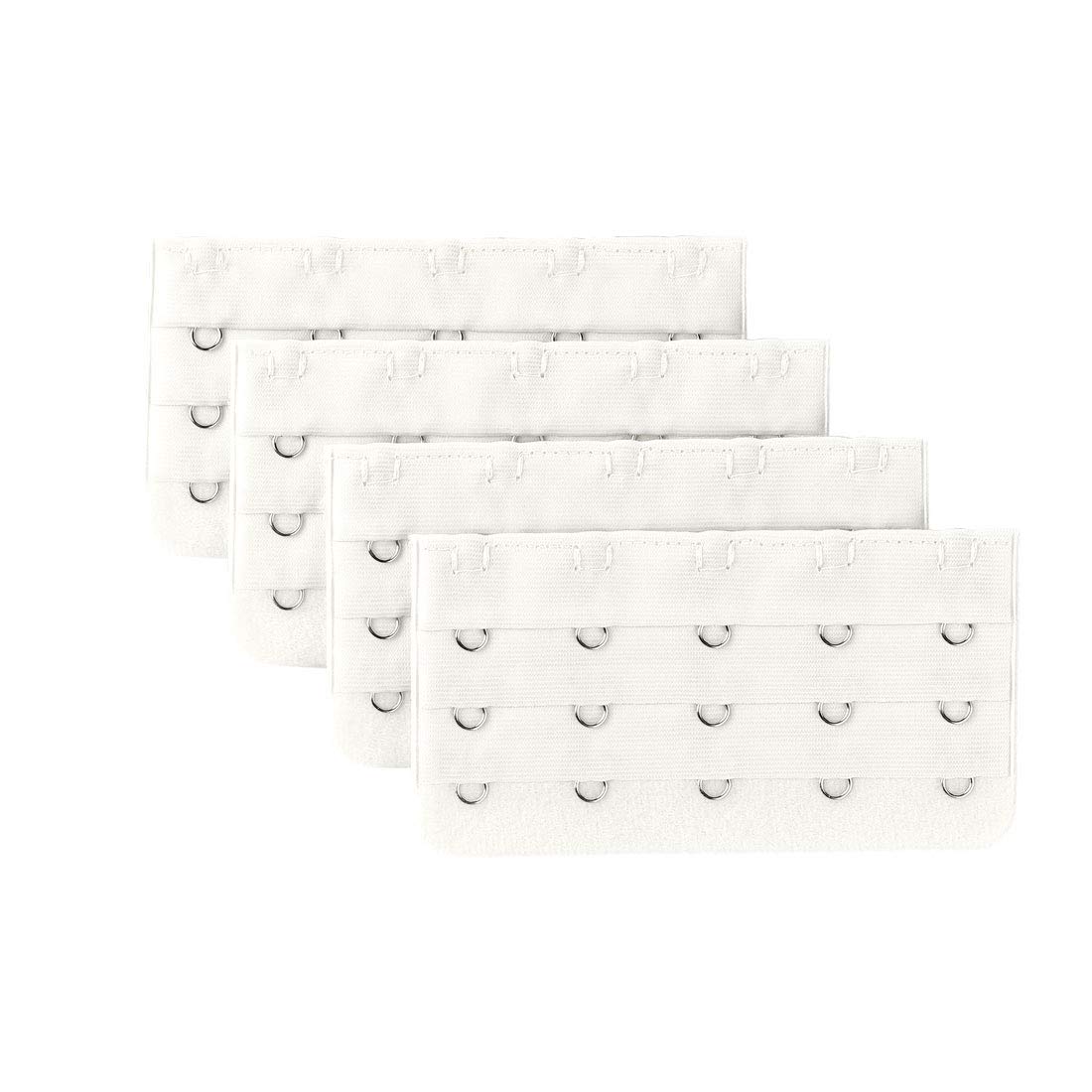 

uxcell Бюстгальтер 3 5 4 шт. Женские удлинители, Белый, Ряды, Крючки, белый