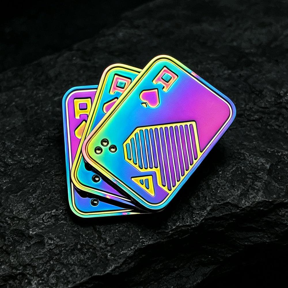 Triangle Rotating Spinner: EDC Three-Ring Snap Coin Decompression Hand Toy
