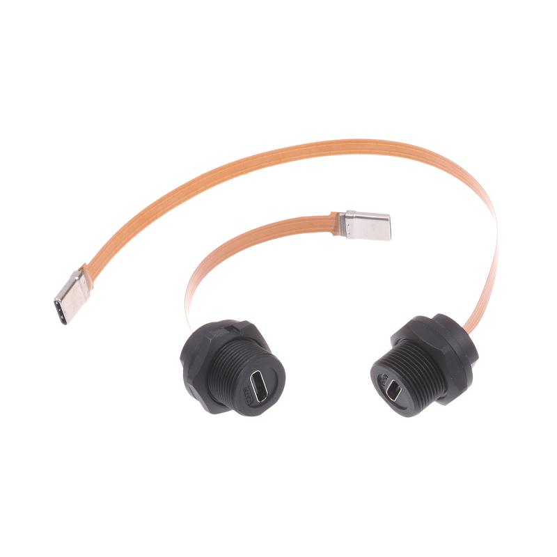 1 Pezzo Impermeabile Ip67 Ip68 Tipo C Femmina a Maschio Pfc Cavo Piatto 3.1 Filettato Tipo Type-C 3.1