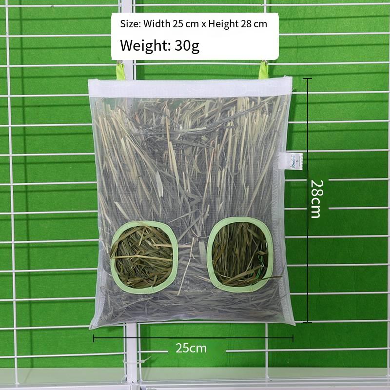 

Rabbit hanging hay feeding bag rabbits guinea pigs chinchillas and hamsters Large capacity leak-proof hay rack prevents waste