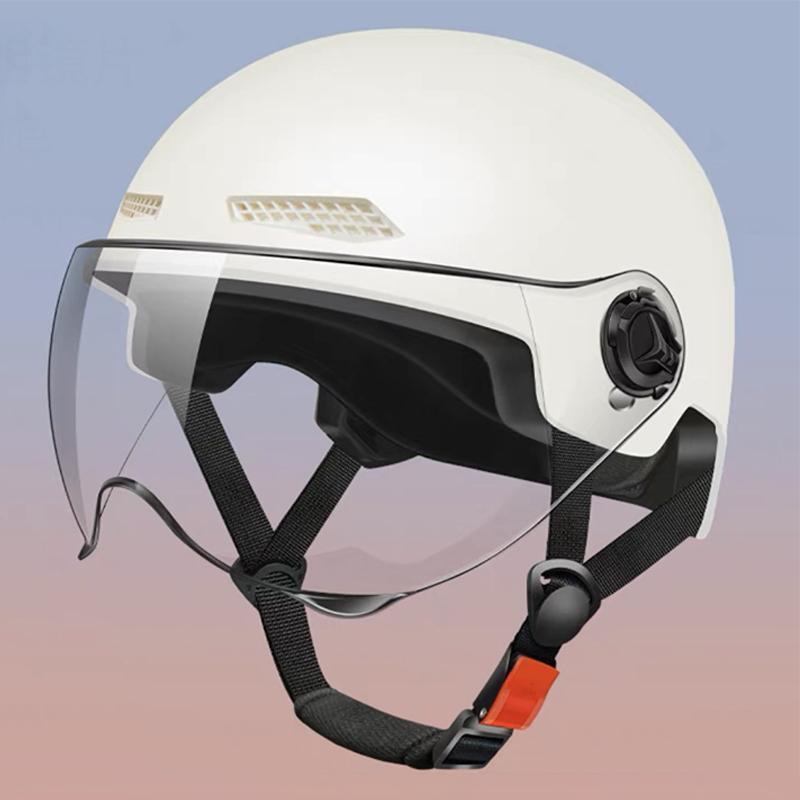 

Велосипедный защитный шлем Мужской и женский Взрослый Детский Мультяшный Электрический велосипед Мотоцикл Полушлем с очками белый