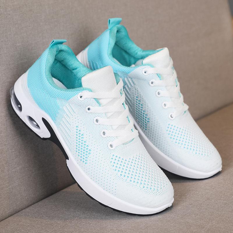 2025 autumn new casual women's shoes soft sole breathable versatile flying woven shoes sports running walking shoes mother shoes comfortable