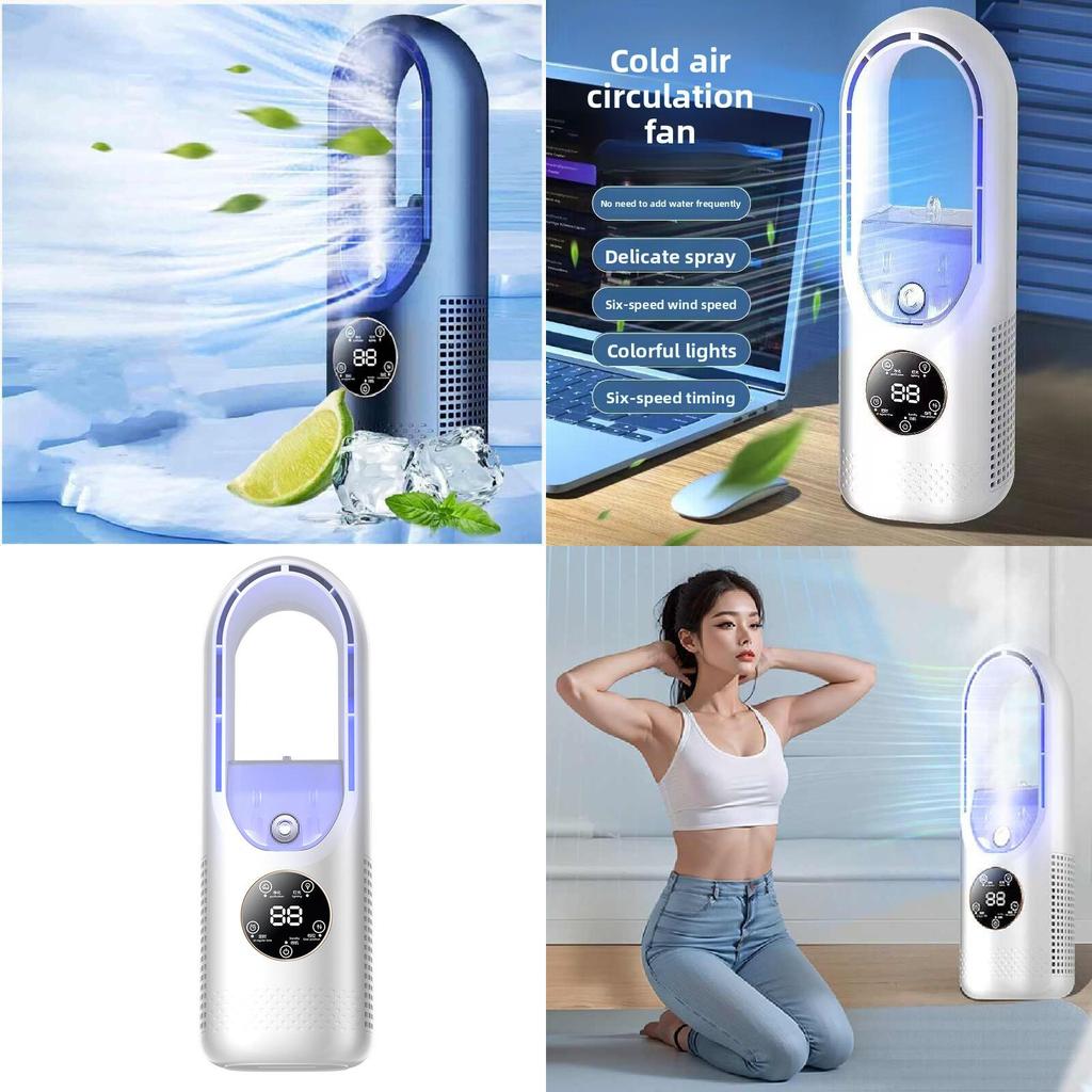 Mini Desktop Cooler Usb Rechargeable Fan With Mist Spray For Office And Home Use