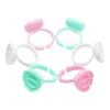 100-Pack Eyelash Grafting Rings: Blooming Cup Lash Glue Holder for Makeup Tools