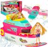 Ikonka Doll Accessories Boat Yacht Party Foldable With a Surfboard