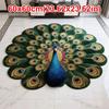 Soft Peacock Carpet Non-slip Bathroom Floor Mat Portable Blanket  for Living Room Tea Table Bedside