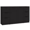 VidaXL Buffets 3 pcs noir bois d'ingénierie 3115837