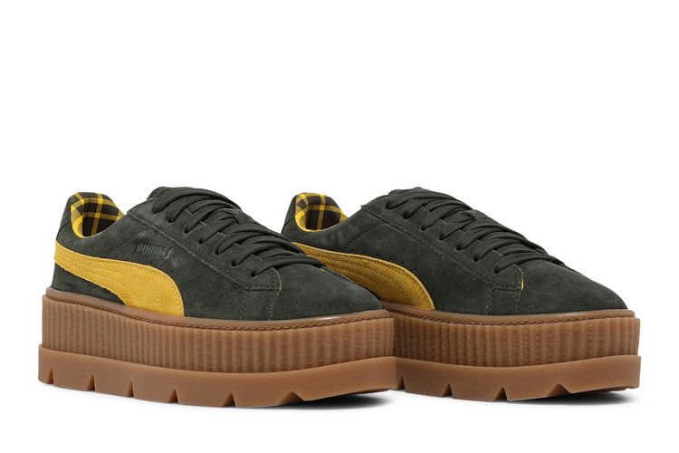 Women's Sneakers Puma Cleated Creeper Rihanna Fenty Suede Green (Women's) Rosin/Lemon-Vanilla Ice