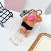 Cute Plush Keychain for Backpack Funny Ugly Doll Keyring Charm Crazy Character Toy for Bags Keys Schoolbags