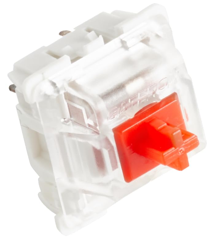 Glorious Gateron Linear Key Switches, Red, 3-Pin, 120-Piece Hot-Swap Compatible with Gaming Mechanical Keyboards