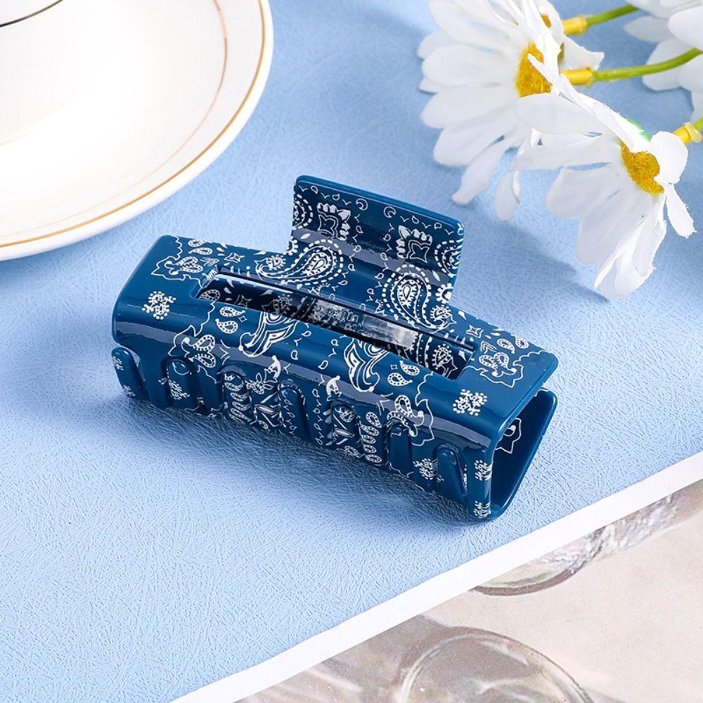 Acrylic Cashew Pattern Hair Clip Paisley Print Hair Claw Clips Classic Shark Hair Claw  Daily Use