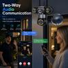 YOOSEE Ai APP Camera Outdoor Waterproof HD 6MP WIFI IP CCTV Night Vision Two-Way Intercom Smart Camera PIR Mobile Tracking Three Lens Camera