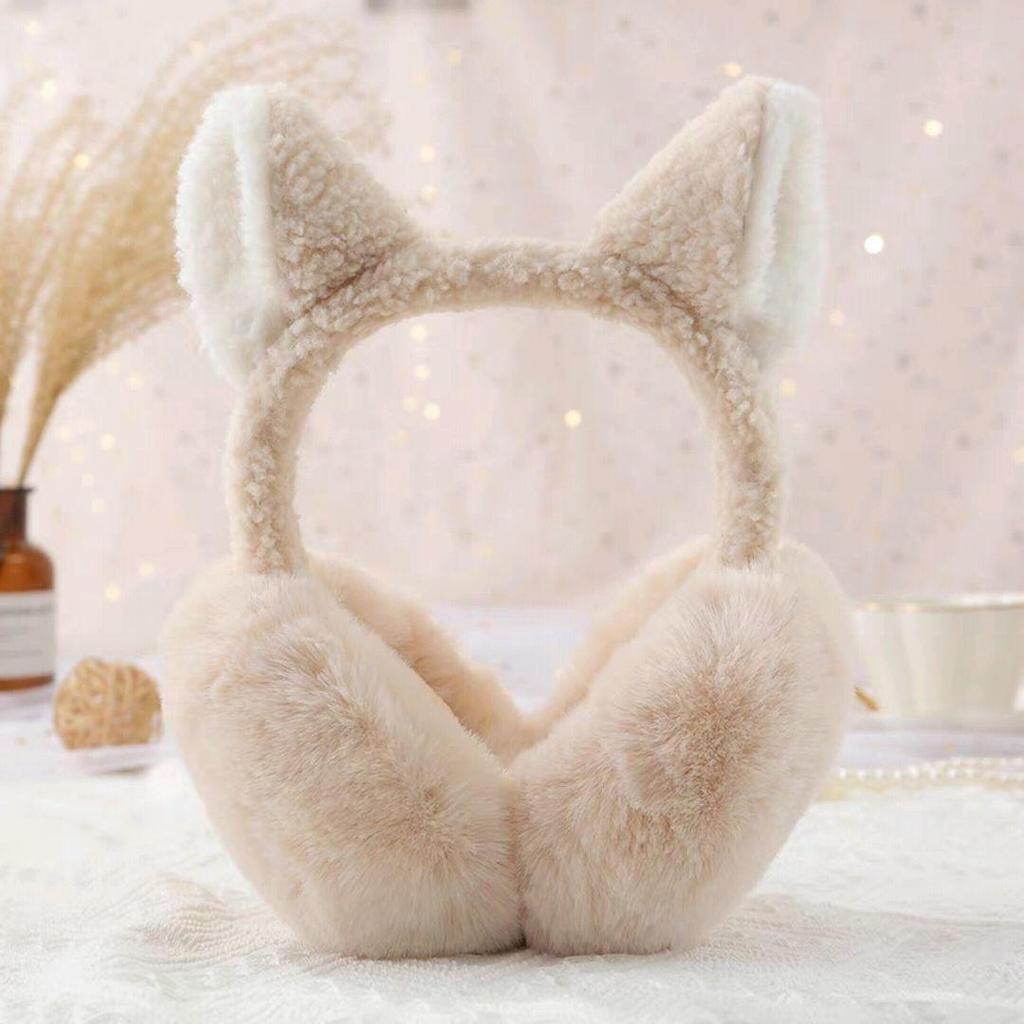 Dámské skládací korejské chlupaté náušníky vysoké hodnoty pro ochranu proti chladu na podzim a v zimě