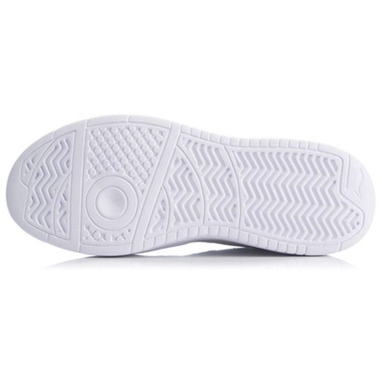 Li Ning We Wo Superwave Lite Leather Slip Resistant Durable Lightweight Breathable Low Top Skate Shoes Women sneakers White AGCQ082-1