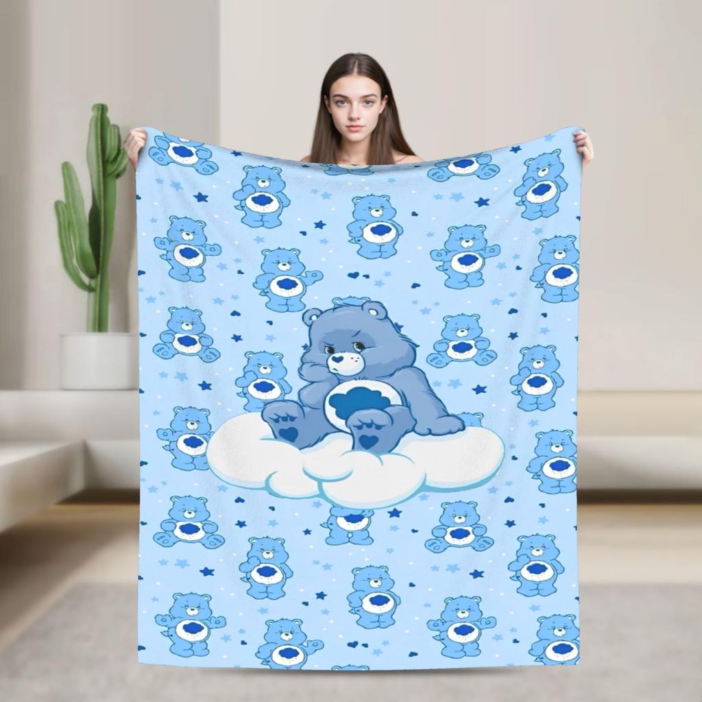 Cartoon Care Bears Blanket Animal Travel Flannel Bedding Throws For Bedroom Warm Soft Custom DIY Quality Bedspread Gift
