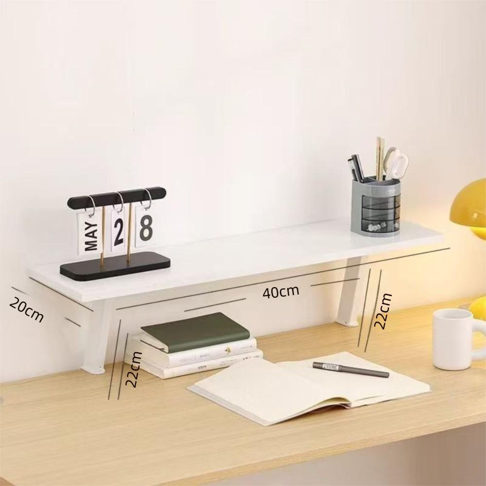 

Raised Double Monitor Raised Shelf Horizontal Display Mount Holder Computer Desk 20x40cm