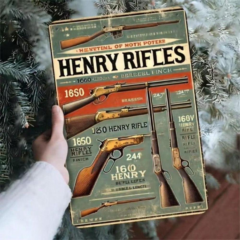 

Metal Sign Vintage Henry Rifles Wall Decor for Bar 30x20 cm