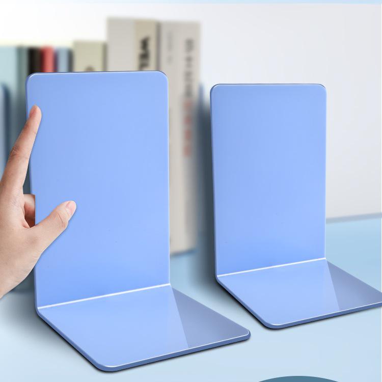 Zestaw 4 grubych kolorowych akrylowych podpórek do książek - do przechowywania na biurku i klipsów podtrzymujących