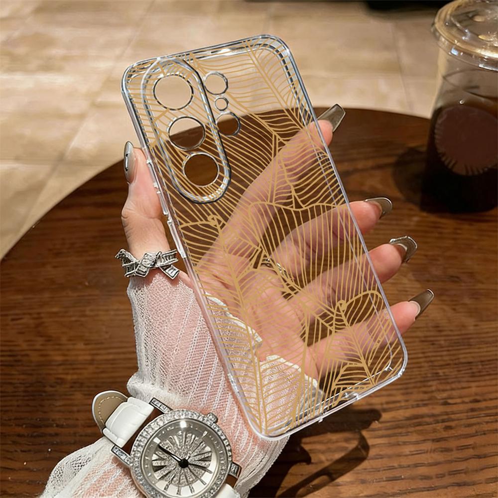 Cute Daisy Floral Transparent Phone Case For Samsung Galaxy S26 S25 S23 S22 Ultra Plus Clear Soft TPU Shockproof Flower Cover