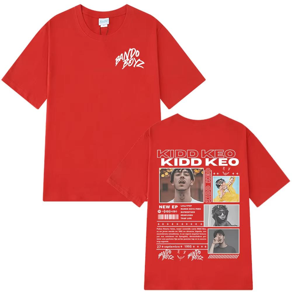 Rapper Kidd Keo Bando Boyz Tour Merch Tshirts Unisexs Women Fashion Hip Hop Street Tshirt Casual Cotton Oversized T Shirts
