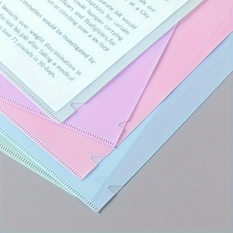 12pcs Premium PP Material Project Folders -L-Shaped A4 Document Sleeves, Durable, Waterproof Storage for Resumes, Papers & Files