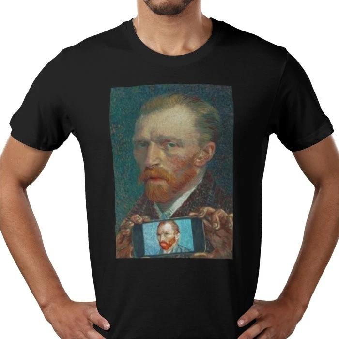 Vincent van Gogh selfie Portrait funny art print humour cotton tee t shirt UK XL