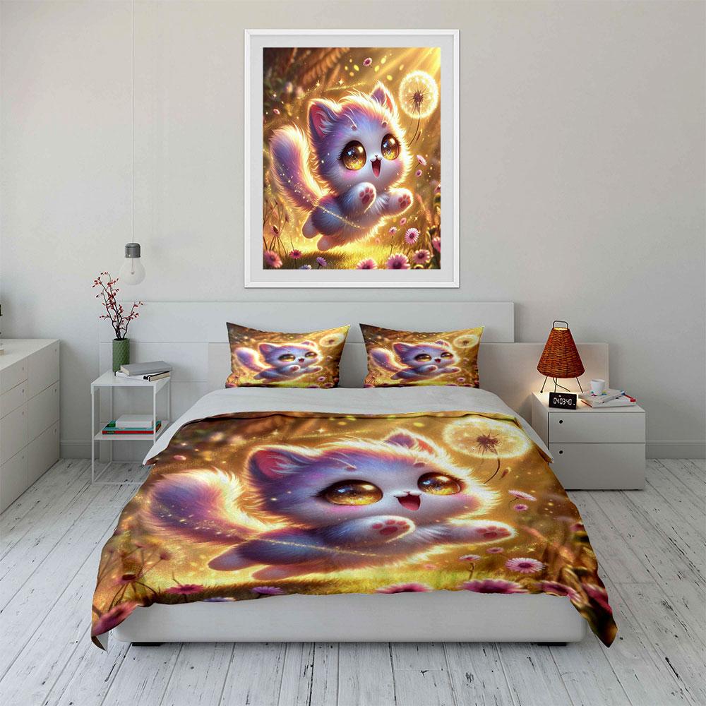 Misty Glow In Dreamy Garden Print Bedding Set 1 Duvet Cover 2 Pillowcases For Adult And Children Luxury Gift Full Size