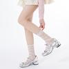 Ladies Spring and Summer Thin Hollow Flower Ballet Wind Tube Stack Socks