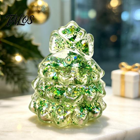 Kerstboom Sensorisch Speelgoed Glitters Kerst Knijpspeelgoed, voor Stressverlichting, Mini Fidget Langzaam Rijzend Vakantiecadeau Kinderen Volwassenen