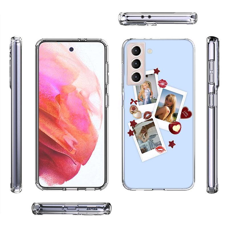 Singer S-Sabrina C-Carpenter Phone Case For Samsung Galaxy S25 Edge S24 S23 FE S21 S20 S10 Plus S22 S26 Ultra Cover Clear Cases