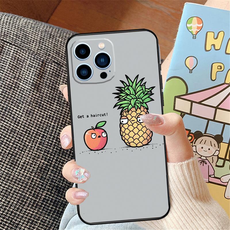 Summer Fruit Pineapple Phone Case For iPhone 15 12 11 13 14 16 Pro Max XS X XR Plus 6S Plus 12 Mini Cover