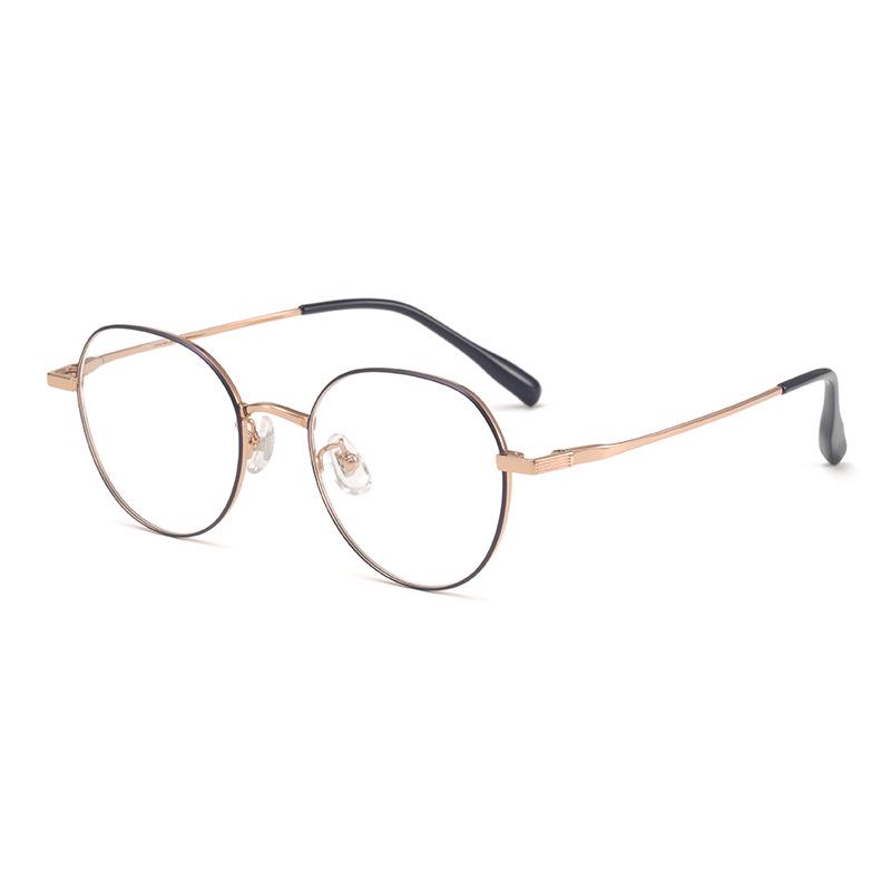 Pure Titanium Oval Eyeglass Frame 48: Fashionable, Lightweight, Unisex, and Perfect for Daily Commute.