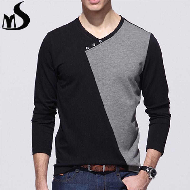 Buy Men's New Fashion Standing Collar Tops Long Sleeve T-shirt Assorted ...