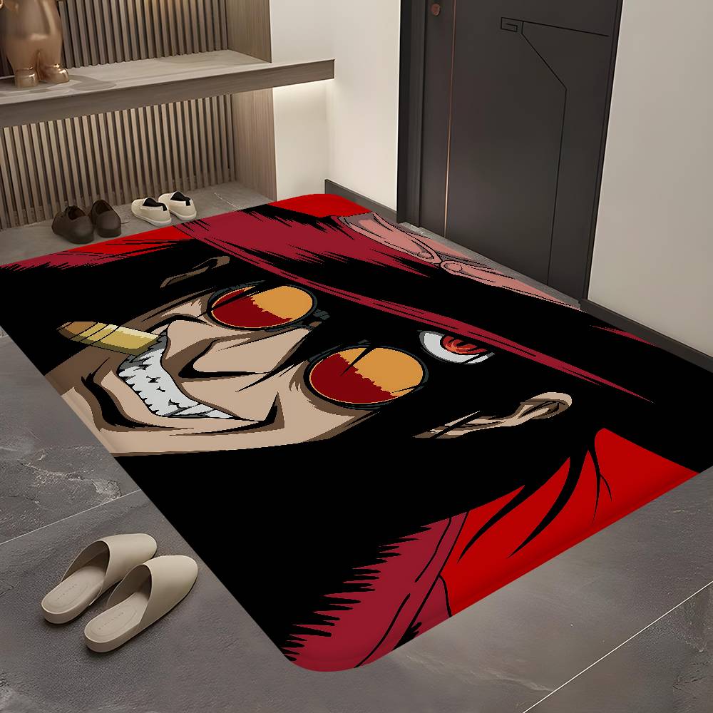 Anime H-Hellsing Bathroom Mat Kids Room Bedroom Decoration Balcony Anti-Slip Doormat Living Room Bedside Area Rugs
