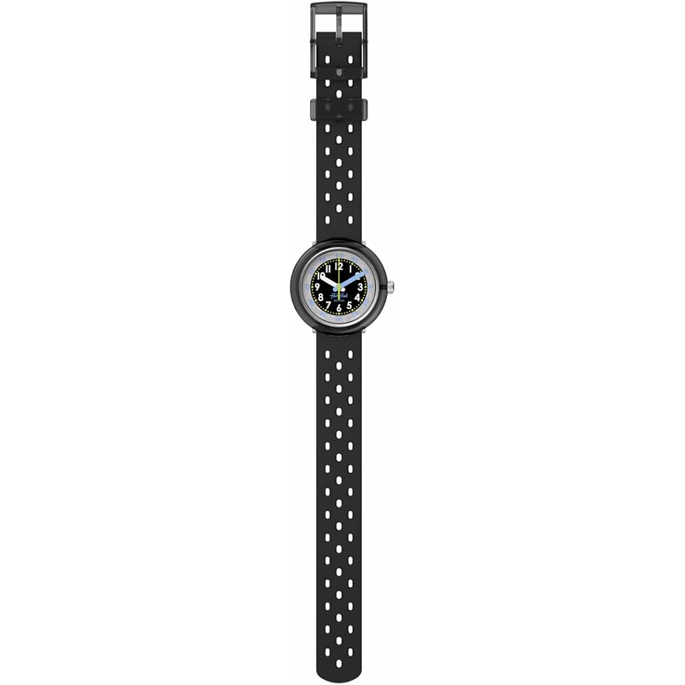 Flik Flak Kids' Fizz in Black Watch (FCNP001), Unisex, Schwarz