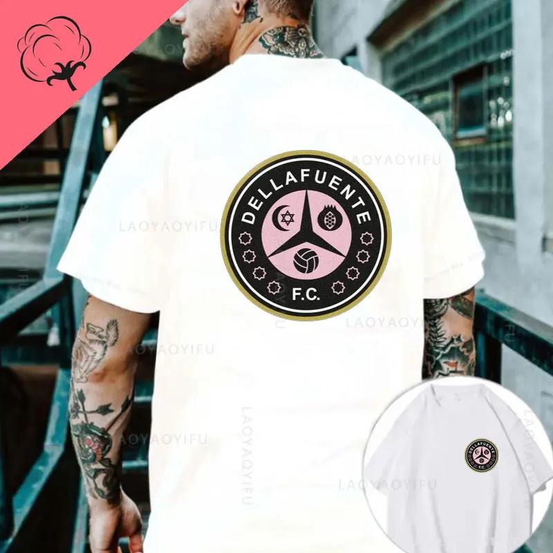 Dellafuente Men Women 100cotton Printed Hip Hop Korean Fashion Streetwear Mens Clothes Y2k Shirt Mens Tshirts Graphic T Shirts