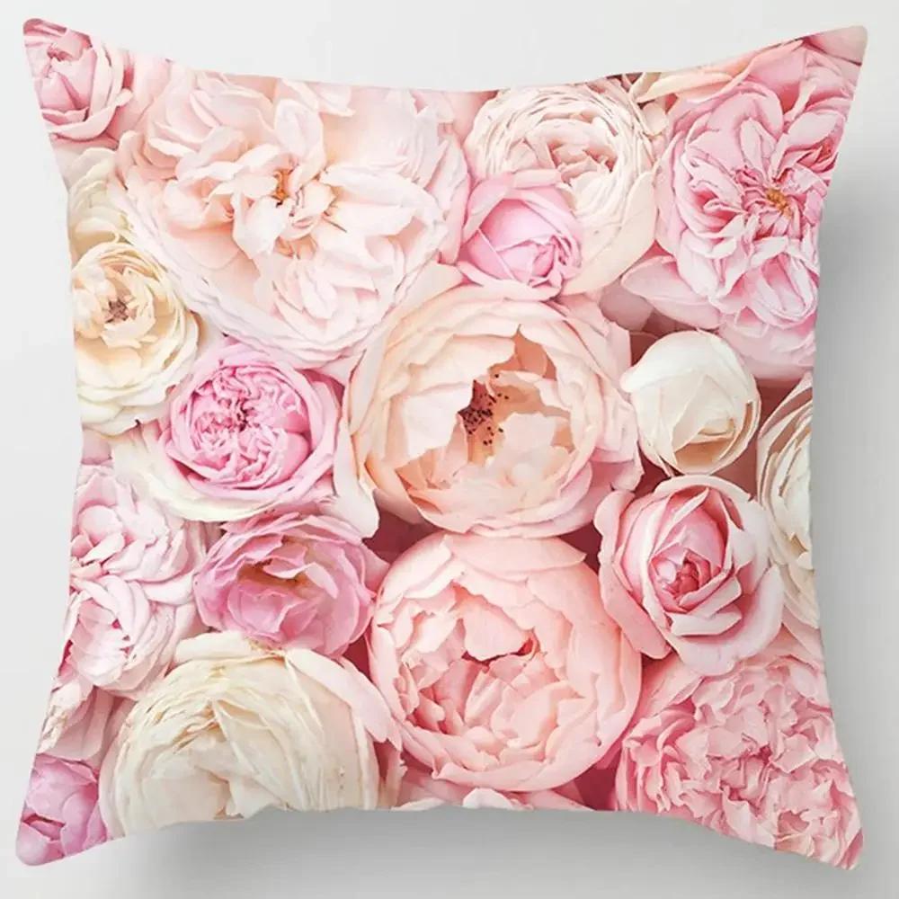 Modern Pink Pillow Case Polyester Peachskin Soft Cushion Cover Car Sofa Bedroom Living Room Fashion Home Decorative Pillowcase