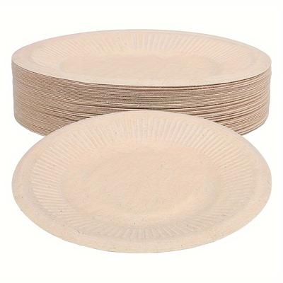 1 Set/50 Stück runde Speiseteller, 50 Stück 8 Zoll Einweg-Speiseteller, Dessertteller, Hochzeitstorte, Vorspeisenteller