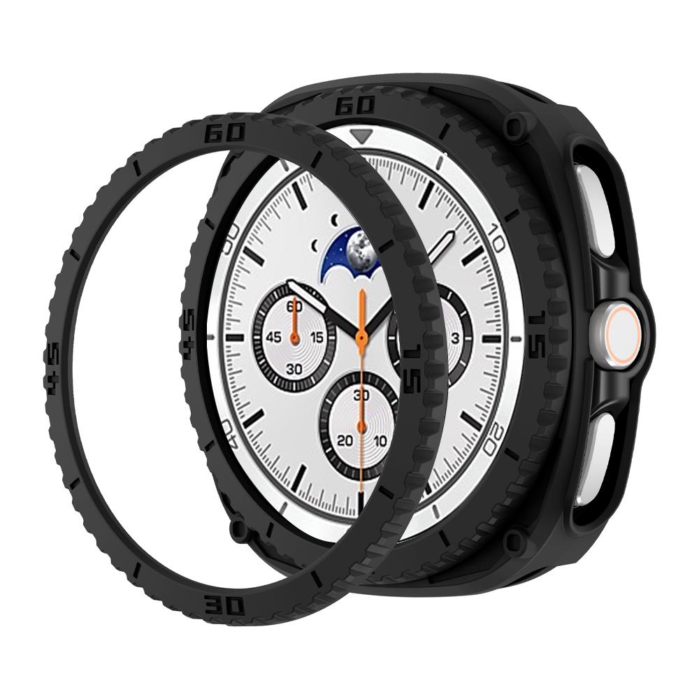 

Cover+Scale Protective ring For Samsung Galaxy watch 8 classic 46mm Accessories Hard PC Bumper shell Galaxy watch 8 classic Case Watch 8 classic 46mm чёрный