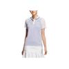 Adidas Solid Color Short Sleeve Polo Women Tops Blue HT0000