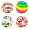 3pcs Environmentally Friendly Rainbow Ball Toys for Children Indoor and Outdoor Game Soft and Elastic Leather Ball Party Gifts