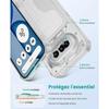 Coque pour Nothing Phone 4a, Silicone Anti-Rayures Antichoc Coins Renforcés Transparent